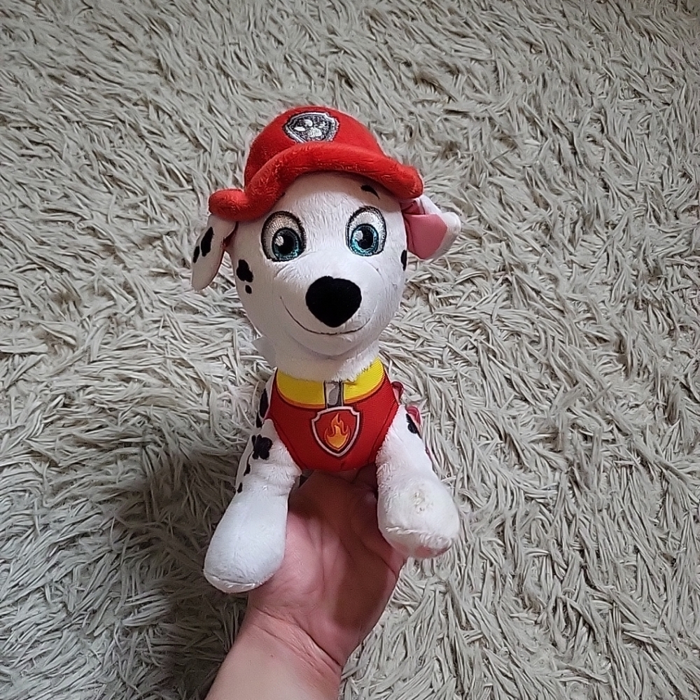 Paw Patrol Stuffed Animal Plush Marshall Character Firefighter Dalmation Dog ✨️